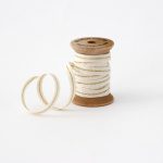 Studio Carta Mettalic Line Cotton Ribbon, 5 meters - Natural & Gold