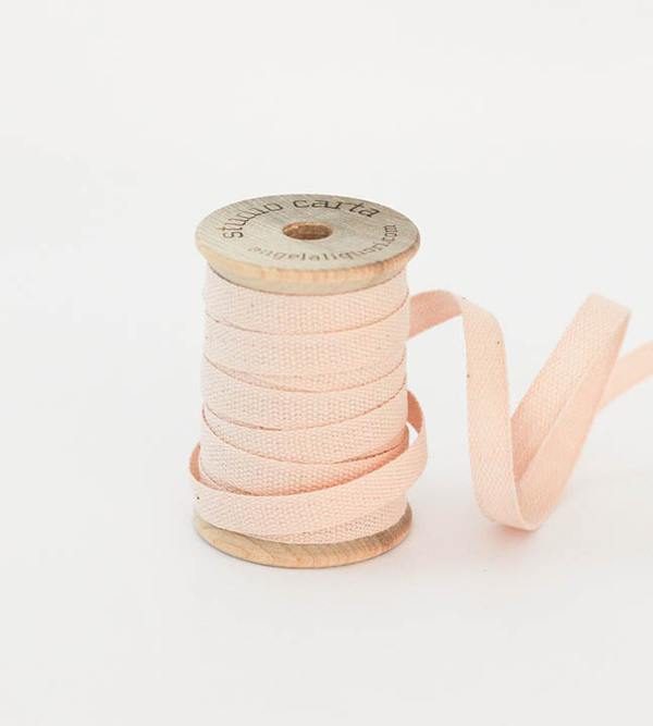 Studio Carta Wood Spool Cotton Ribbon, 5 meters - Blush