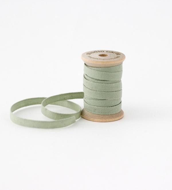 Studio Carta Wood Spool Cotton Ribbon, 5 meters - Sage