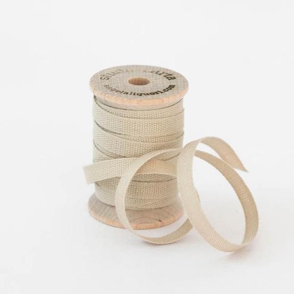Studio Carta Wood Spool Cotton Ribbon, 5 meters - Tan