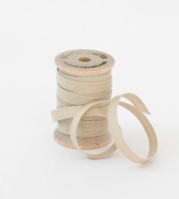 Studio Carta Wood Spool Cotton Ribbon, 5 meters - Tan