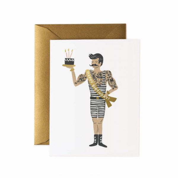 Rifle Paper Co. "Strongman Birthday" Greeting Card