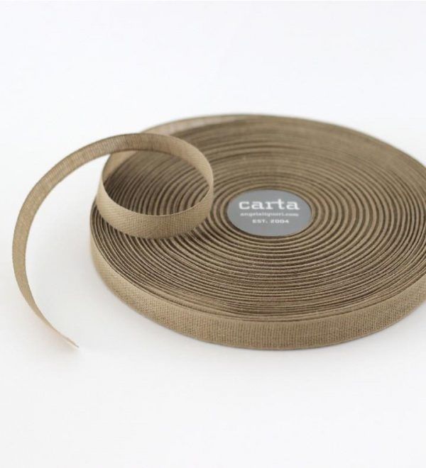 Studio Carta 15 mm Loose Weave Cotton Ribbon - Sand