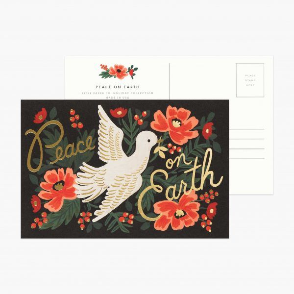 Rifle Paper Co. "Peace on Earth" Christmas Postcard