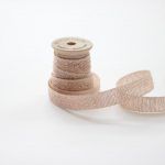 Studio Carta Metallic Loose Weave Cotton Ribbon - Natural & Rose Gold
