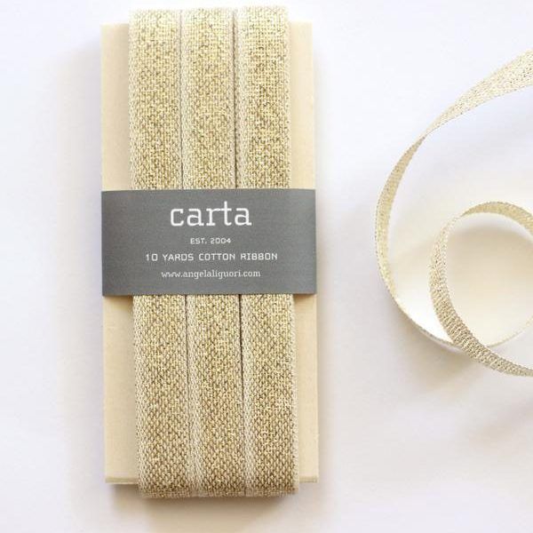 Studio Carta Metallic Loose Weave Cotton Ribbon paddle