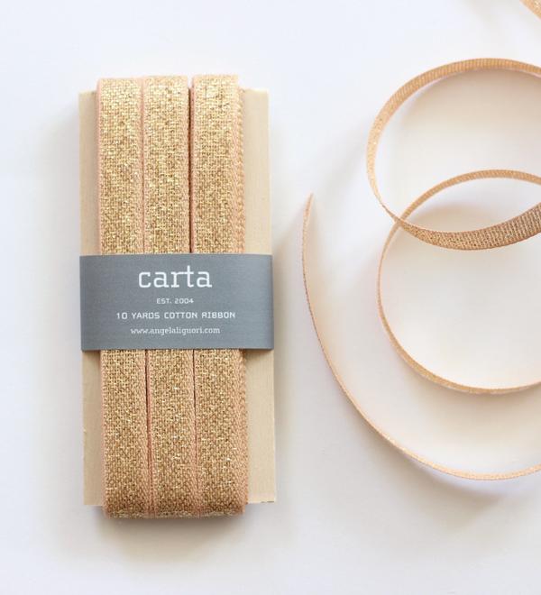 Studio Carta Metallic Loose Weave Cotton Ribbon paddle
