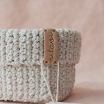 Small Handmade Crochet Basket - Cream