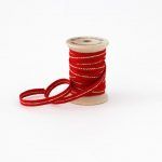 Studio Carta Metallic Line Cotton Ribbon - Red & Gold
