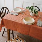 Terracotta Linen Tablecloth