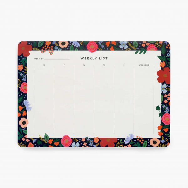 Rifle Paper Co. "Wild Rose" Weekly Desk Pad