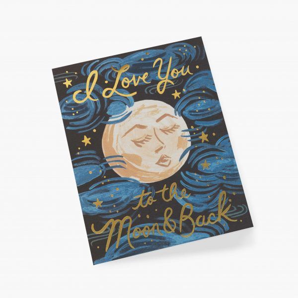 Rifle Paper Co. "To the Moon and Back" Love Card