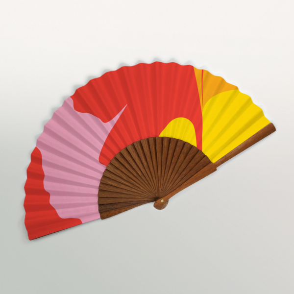 Sahara "Ginkgo Pop" Handmade Folding Fan