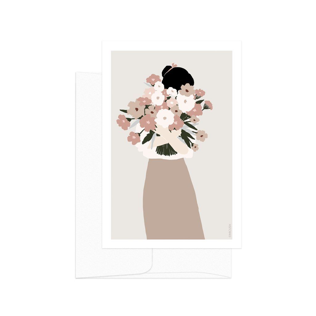Flower Lady Bouquet Card