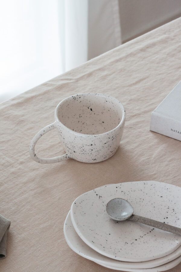 Terra Handmade Ceramic Mug - Speckled White