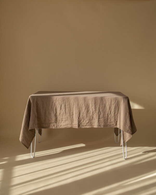 Walnut Linen Tablecloth