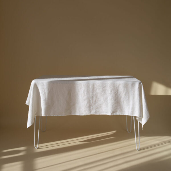 White Linen Tablecloth
