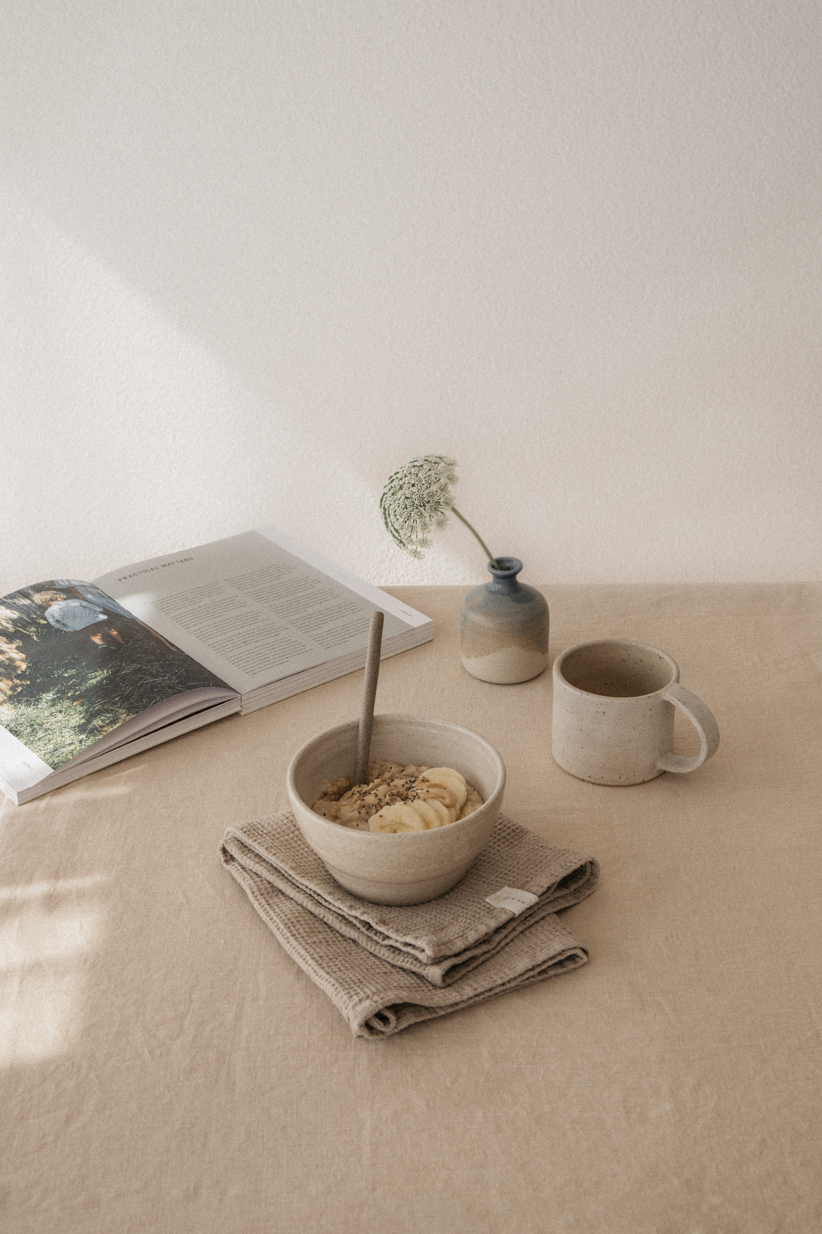 Handmade Ceramic Whitewashed Mug