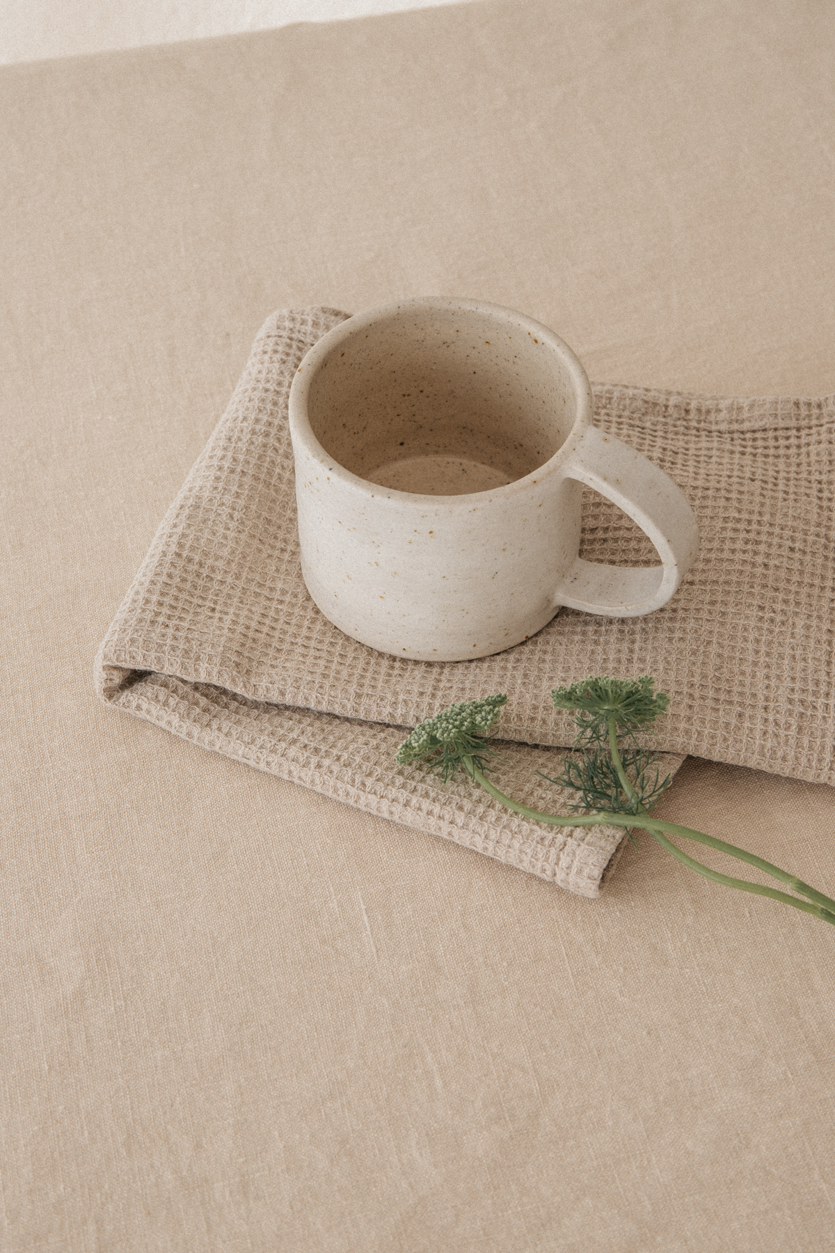 Handmade Ceramic Whitewashed Mug