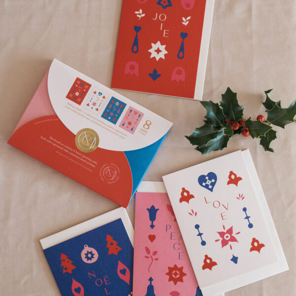 Common Modern NOËL AU CHALET - Boxed Set of 8 Cards