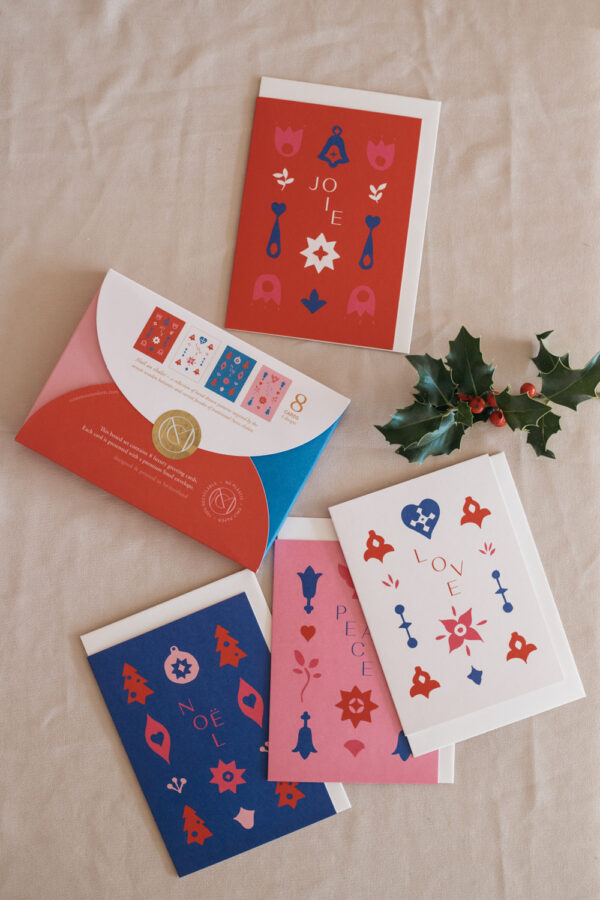 Common Modern NOËL AU CHALET - Boxed Set of 8 Cards