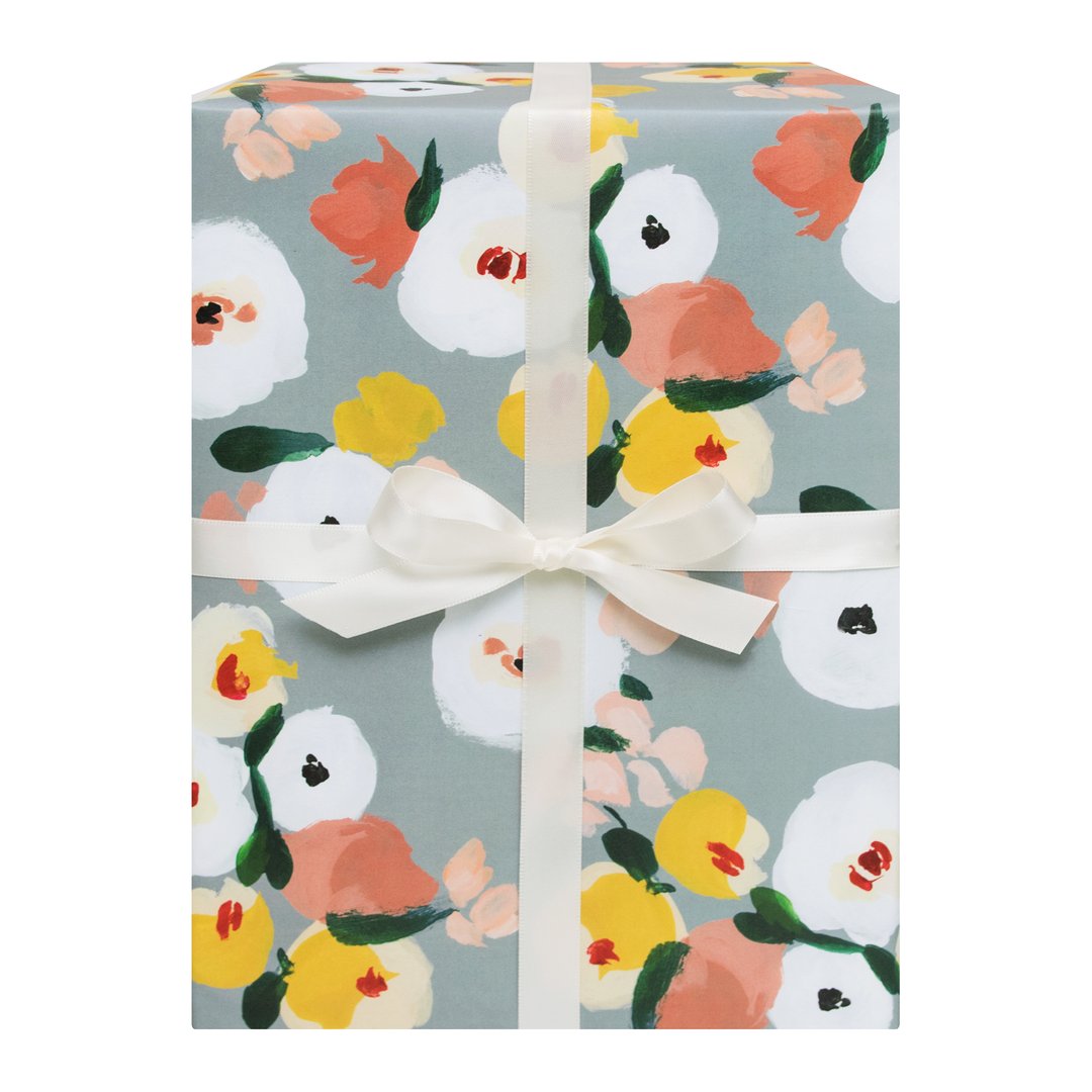 Dusk Florals Wrapping Paper Sheet