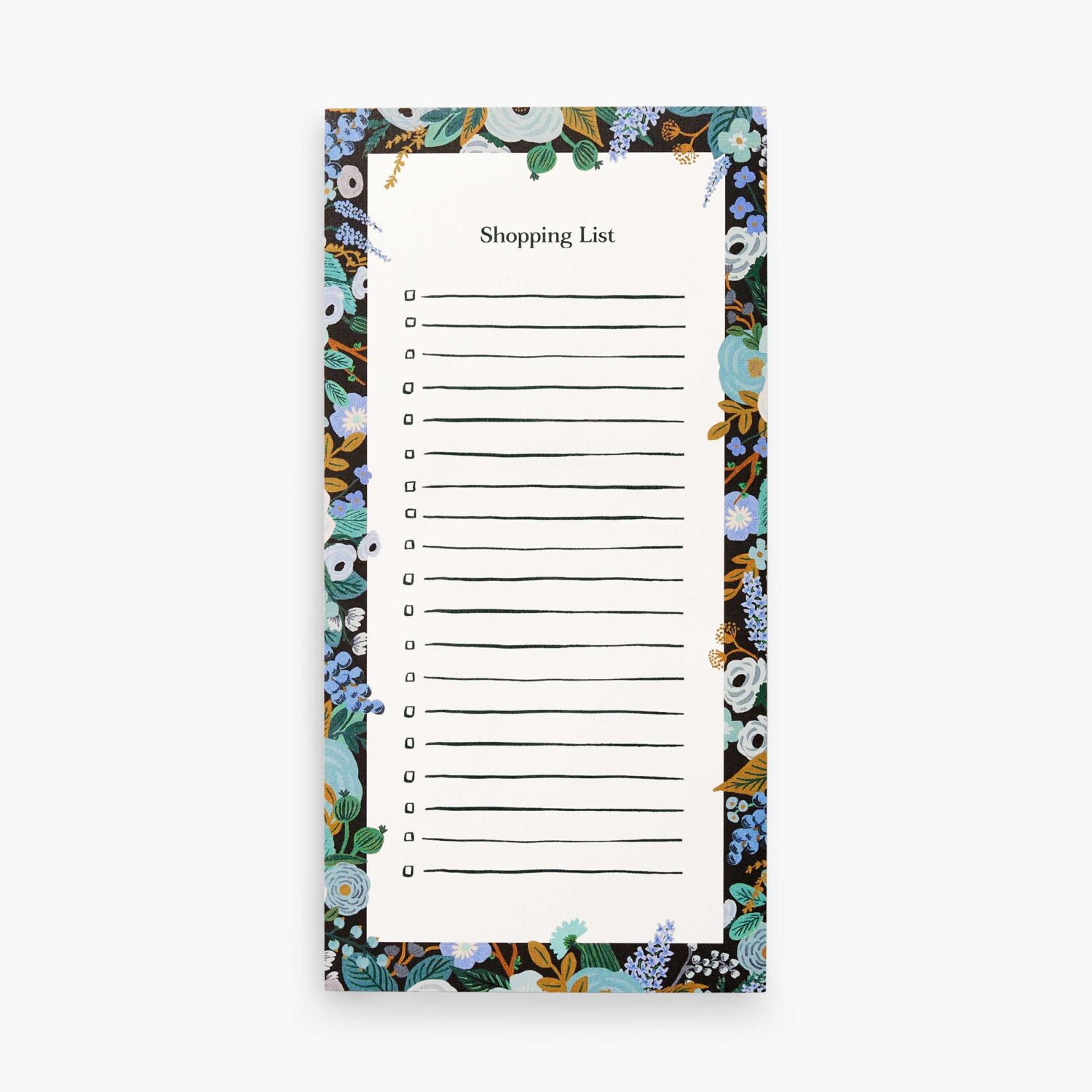 Rifle Paper Co. "Garden Party Blue" Shopping List Notepad
