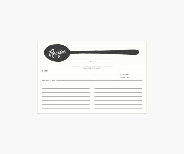 Rifle Paper Co. "Spoon" Recipe Card Set of 12