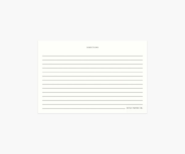 Rifle Paper Co. "Spoon" Recipe Card Set of 12