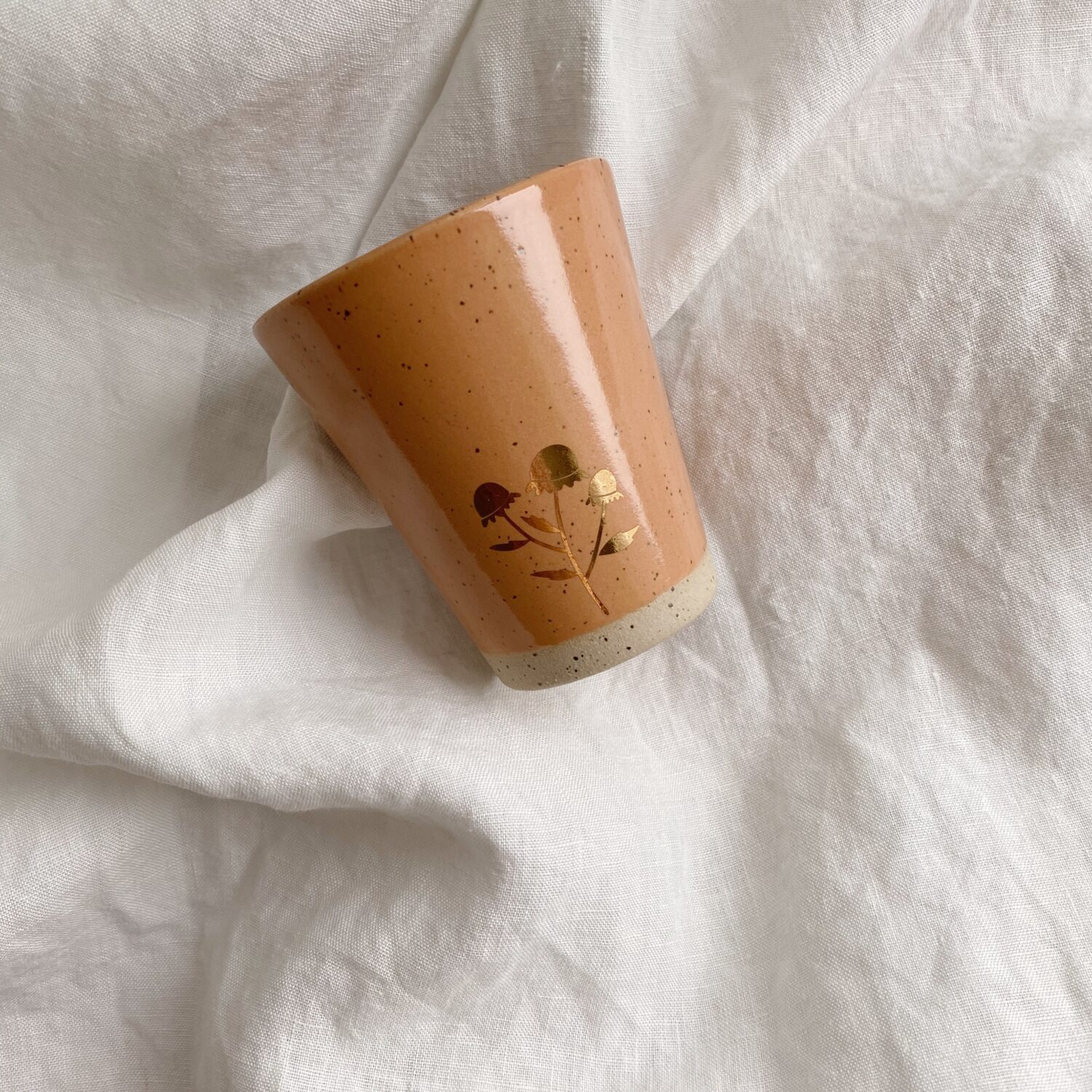 Marinski Handmade Ceramic Cup - Yellow Gold