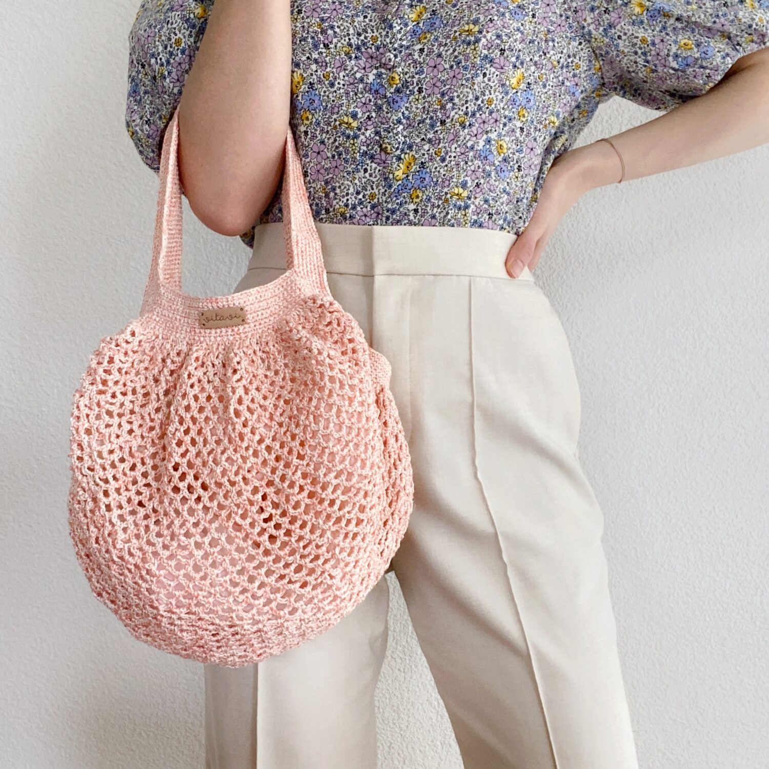 Crochet Net Bag - Pink
