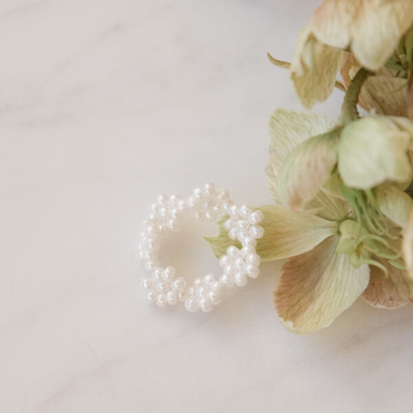 Florencita Japanese Bead Ring - Pearl Cream