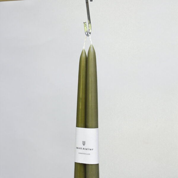 Beeswax Dining Candles - Moss