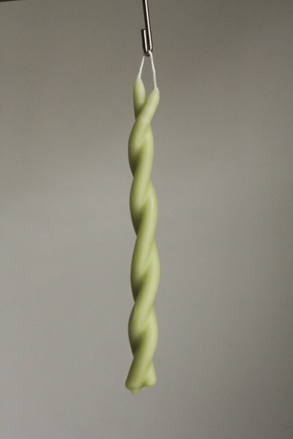 Beeswax Twisted Candle - Pistachio
