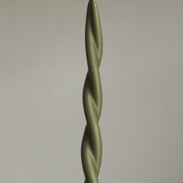 Beeswax Twisted Candle - Moss