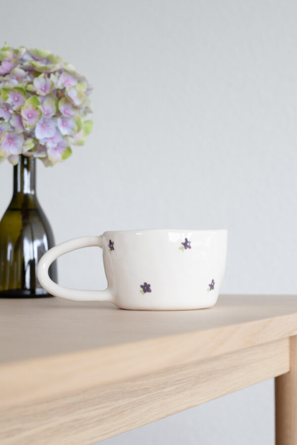 FLEUR Terra Handmade Ceramic Mug - Violet