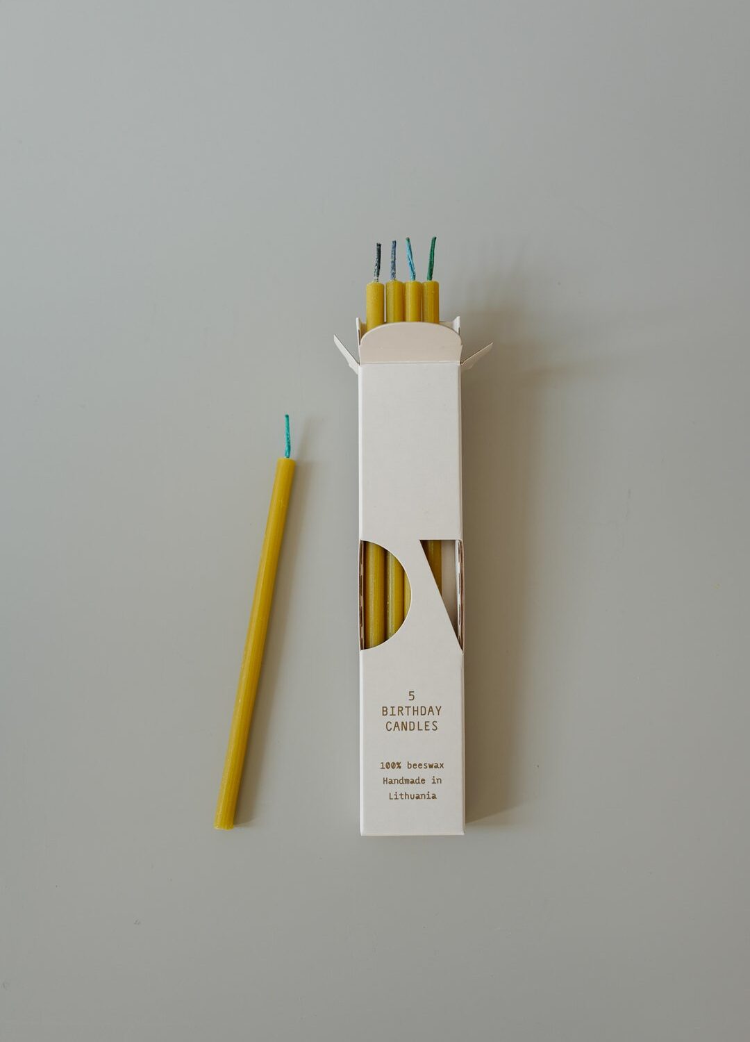 Beeswax Birthday Candles - 5 pcs
