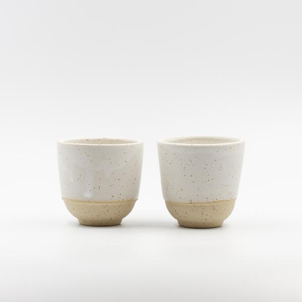 Speckled White Handmade Ceramic Cup