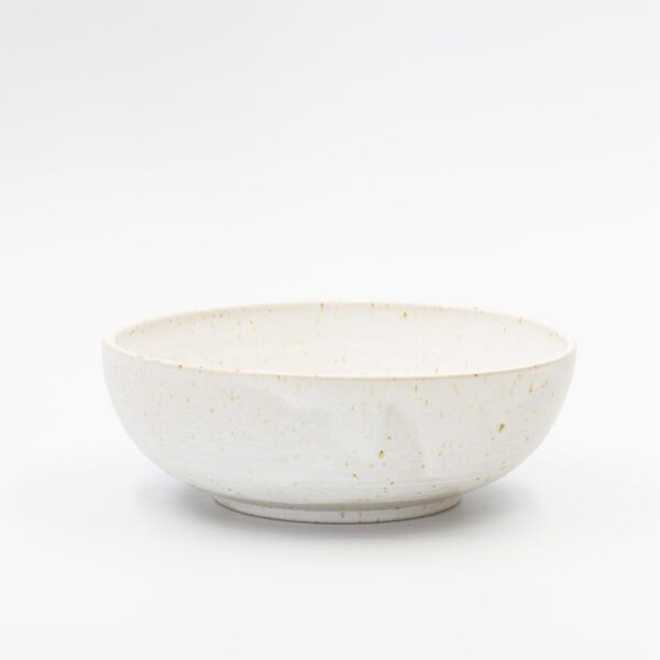 Speckled White Handmade Ceramic Bowl