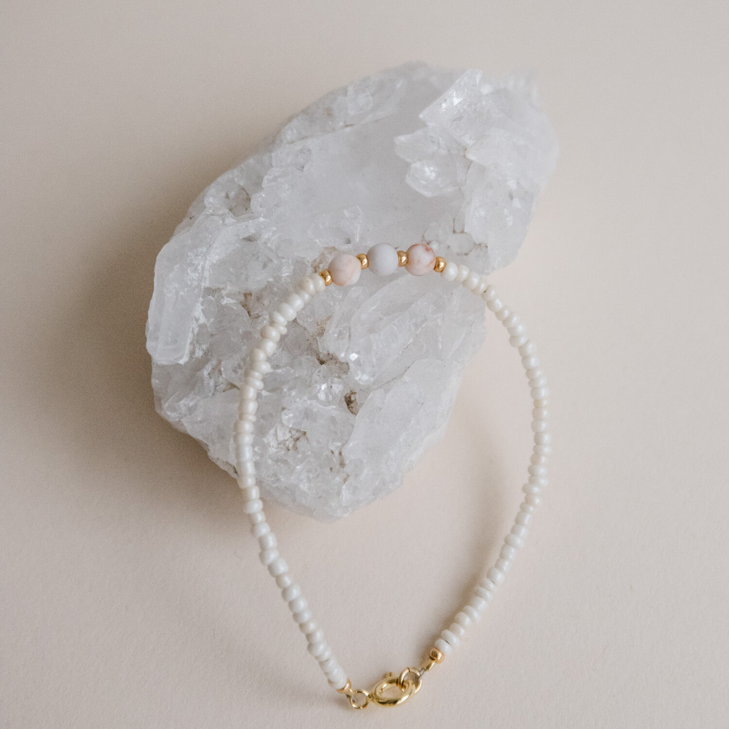 Mia Agate Pink Bracelet