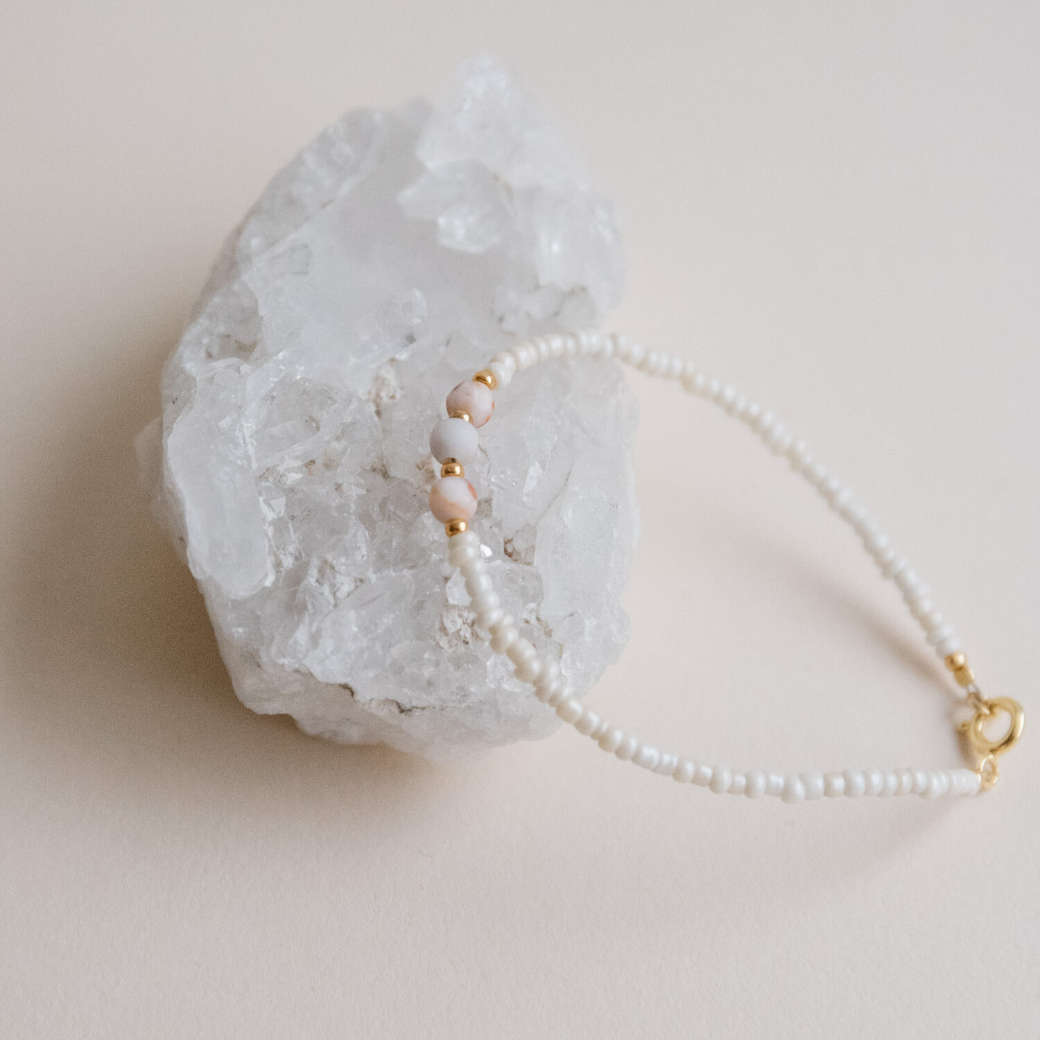 Mia Agate Pink Bracelet