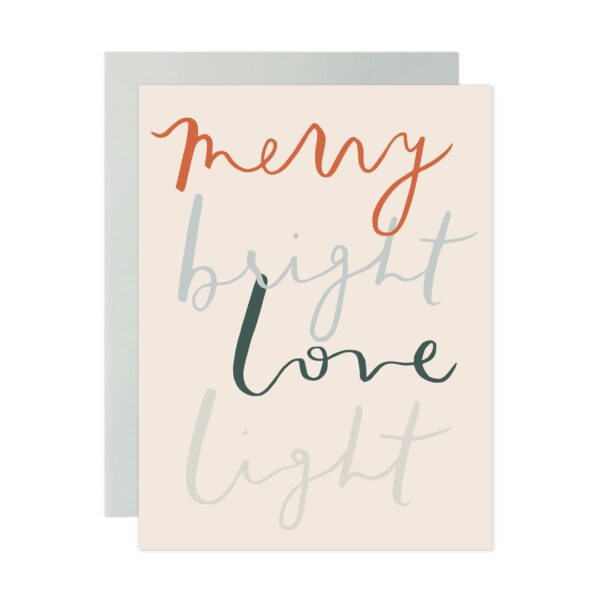 Merry Bright Love Christmas Card