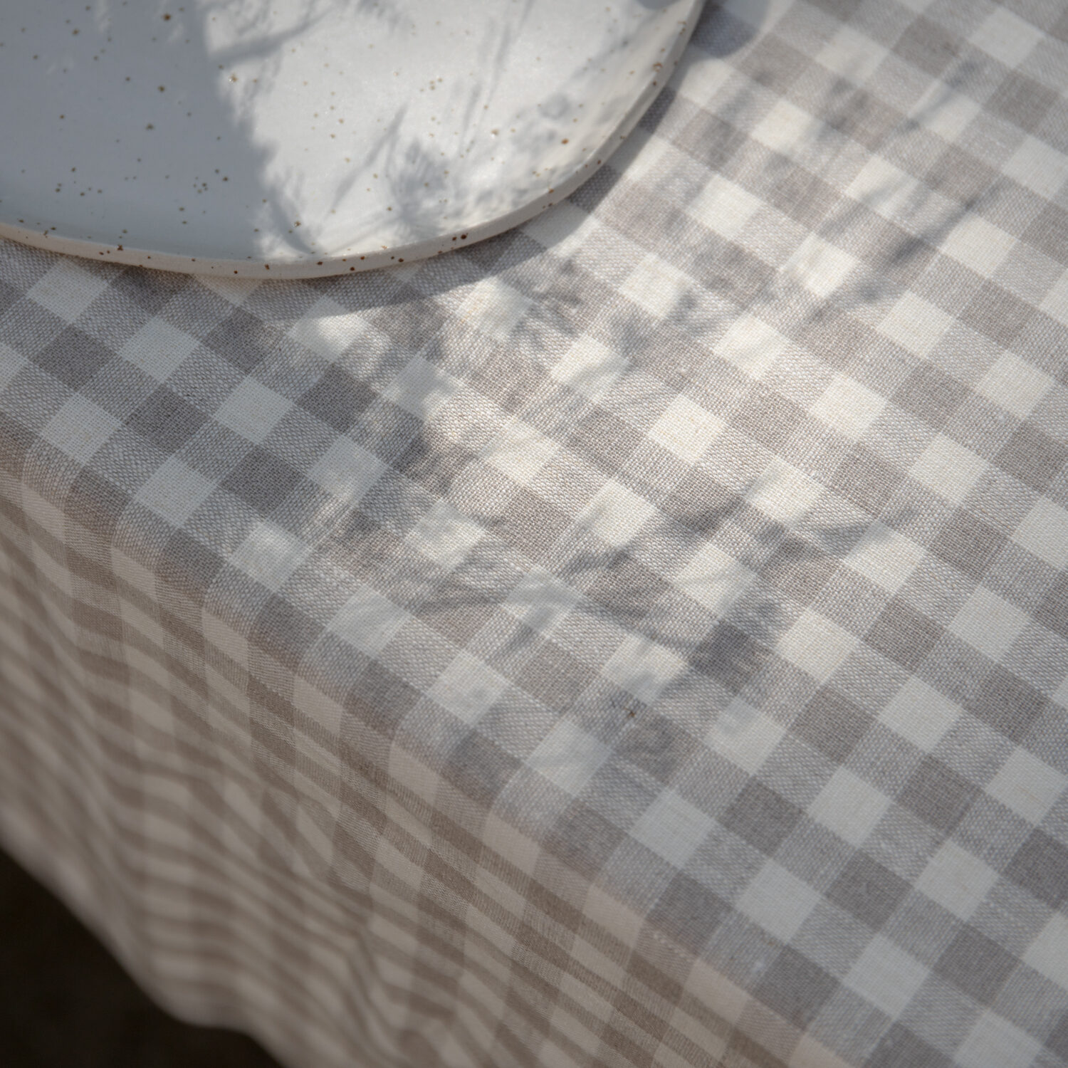 ALMOND Linen Tablecloth