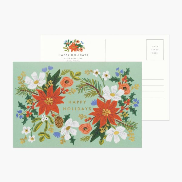 Rifle Paper Co. "Holiday Floral" Christmas Postcard