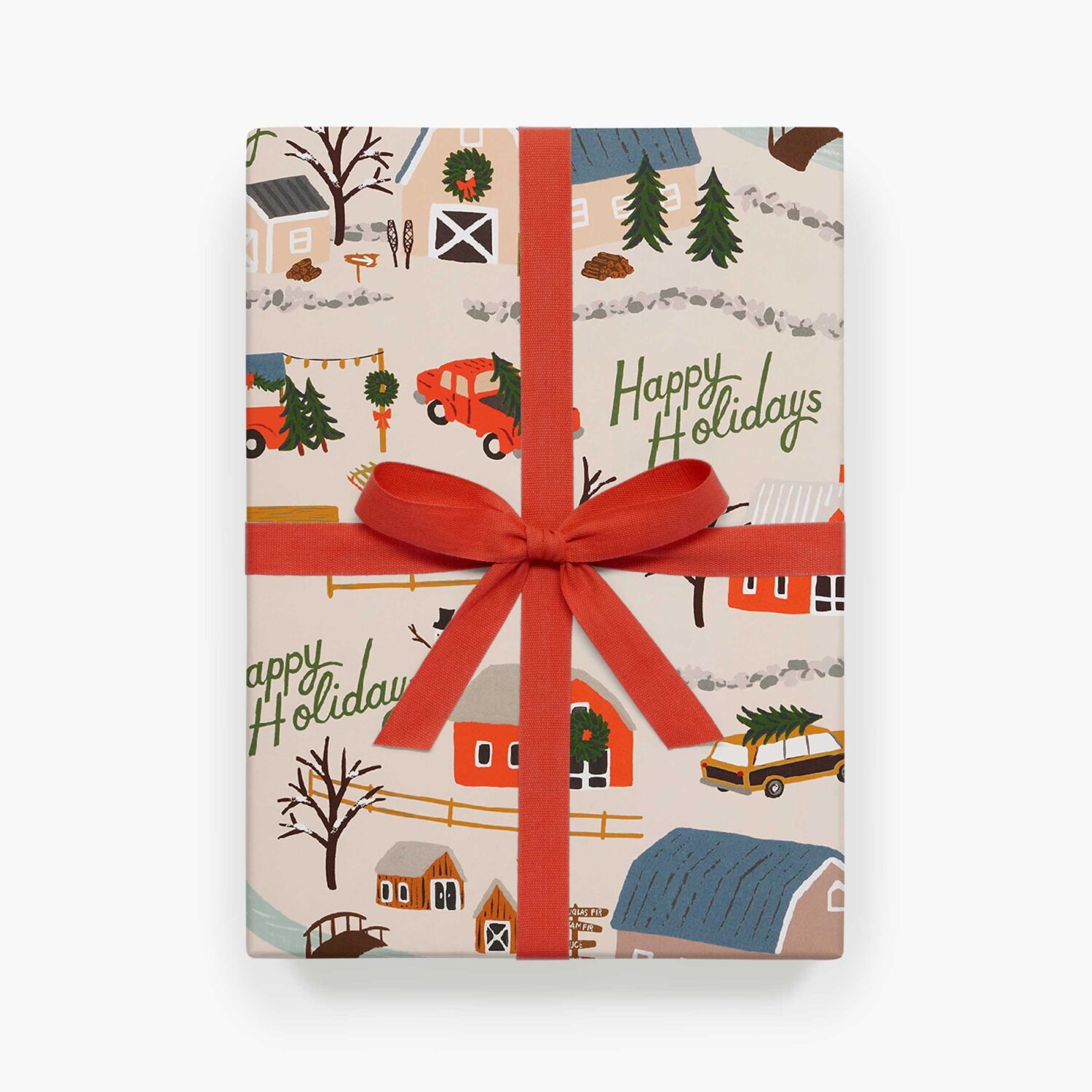 Rifle Paper Co. "Holiday Tree Farm" Wrapping Paper Sheet