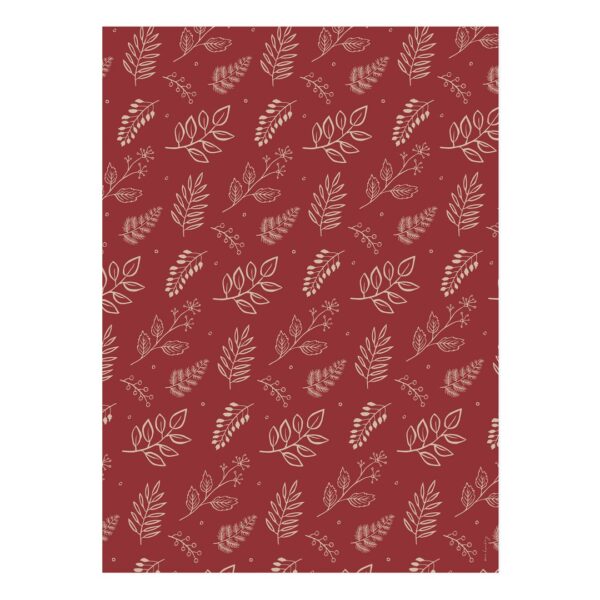 Crimson Foliage Wrapping Paper Sheet