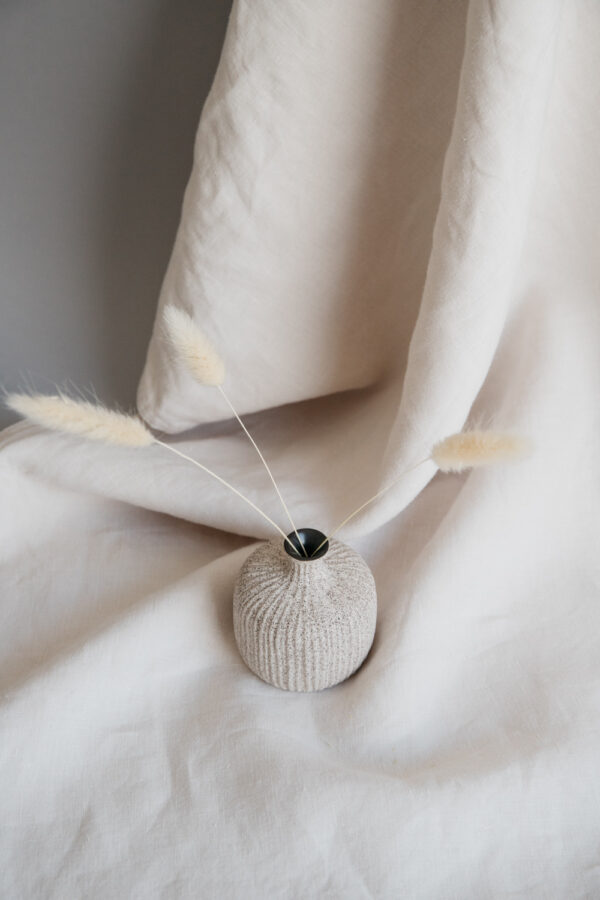 Bottle Small Ceramic Vase - Dark Sand