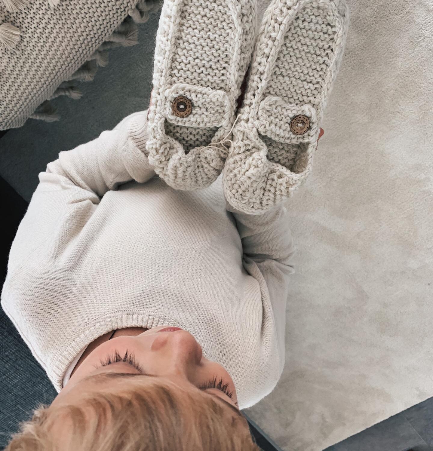 Hand Knit House Slippers