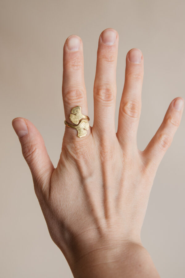 Ginkgo Brass Ring