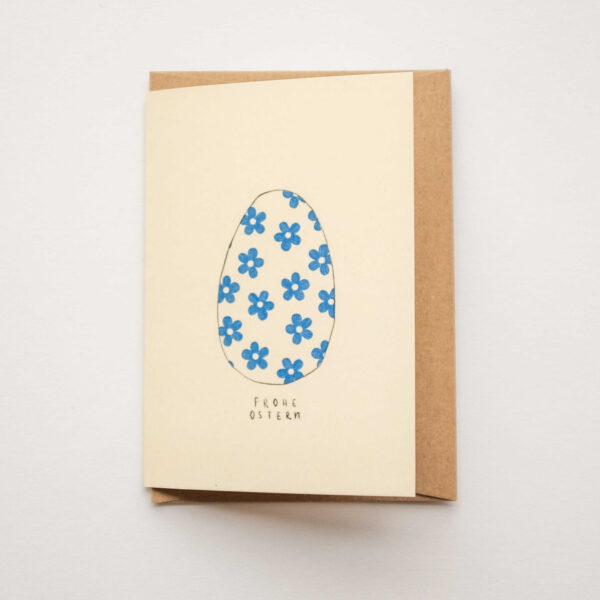 Blue Easter Egg Card